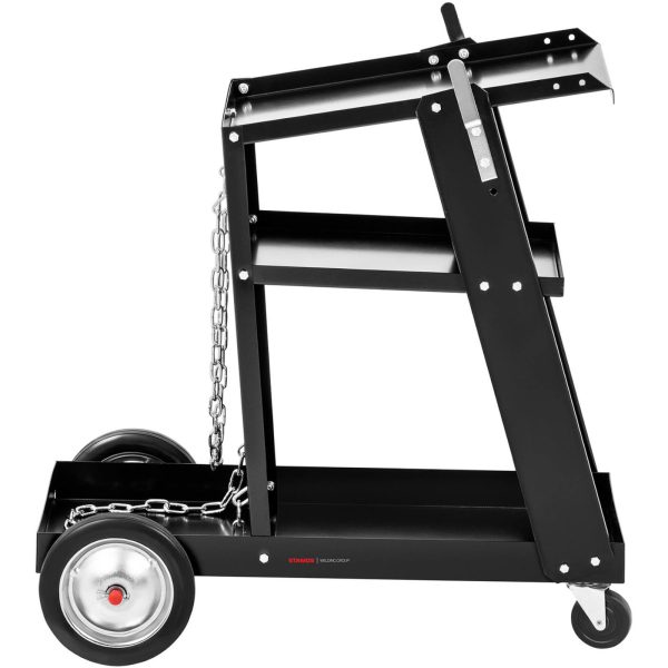 Wózek spawalniczy warsztatowy stalowy z 3 półkami nośność do 80 kg - obrazek 5