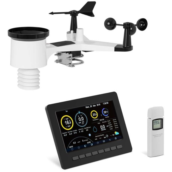 Bezprzewodowa stacja meteorologiczna pogodowa solarna 7w1 LCD WiFi 100m - obrazek 2