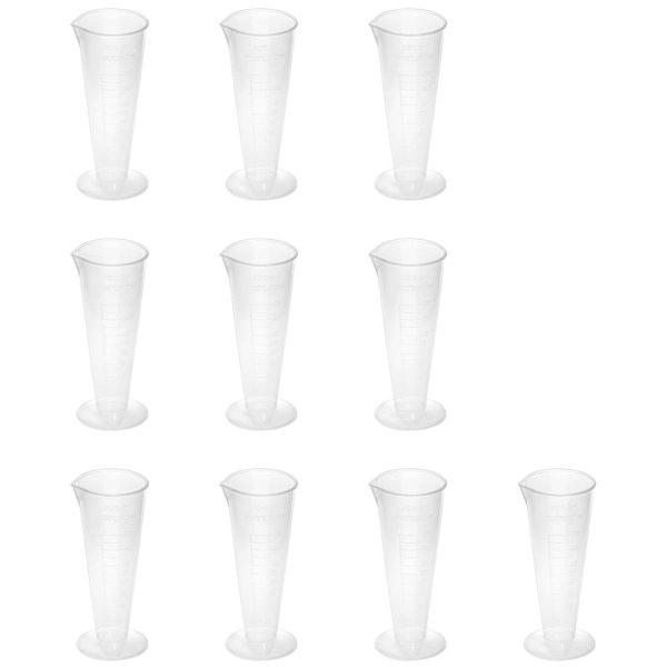 Zlewka laboratoryjna plastikowa z podziałką 50 ml - 10 szt. - obrazek 4