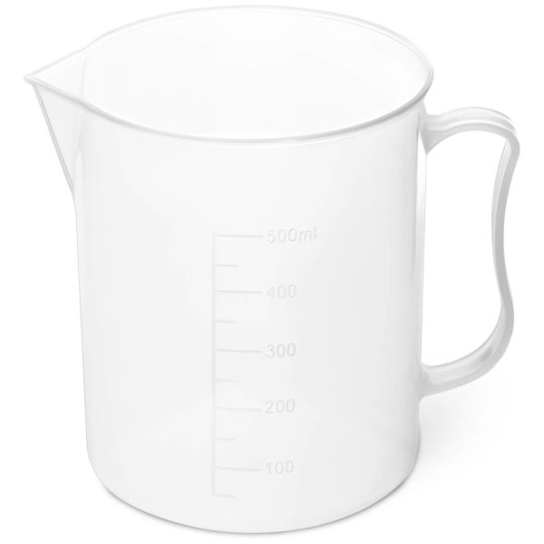 Zlewka laboratoryjna plastikowa z podziałką 500 ml - 10 szt. - obrazek 2