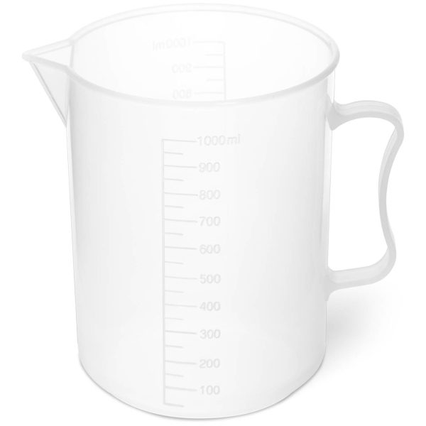 Zlewka laboratoryjna plastikowa z podziałką 1000 ml - 10 szt. - obrazek 2