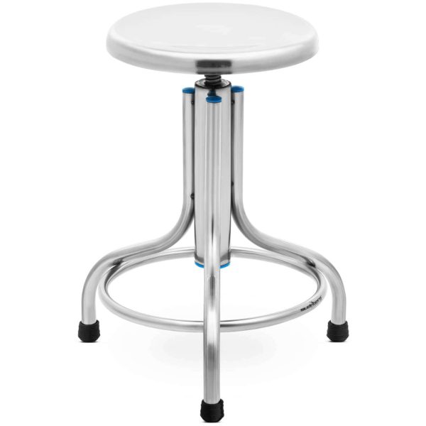 Taboret stołek laboratoryjny warsztatowy ze stali nierdzewnej 45-60 cm do 150 kg - obrazek 2