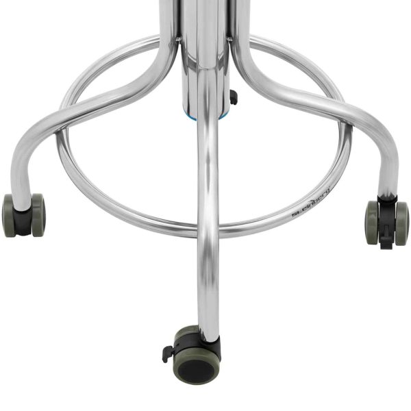 Taboret stołek laboratoryjny warsztatowy ze stali nierdzewnej 45-60 cm do 100 kg - obrazek 3