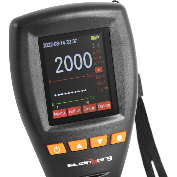Miernik tester grubości warstw lakieru z analizą danych Bluetooth zakres 0-2000 Âµm + Walizka - obrazek 3
