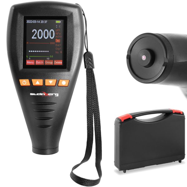 Miernik tester grubości warstw lakieru z analizą danych Bluetooth zakres 0-2000 Âµm + Walizka