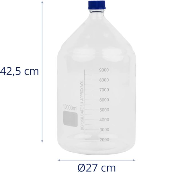 Butelka laboratoryjna ze szkła borokrzemowego 3.3 10 l - obrazek 3