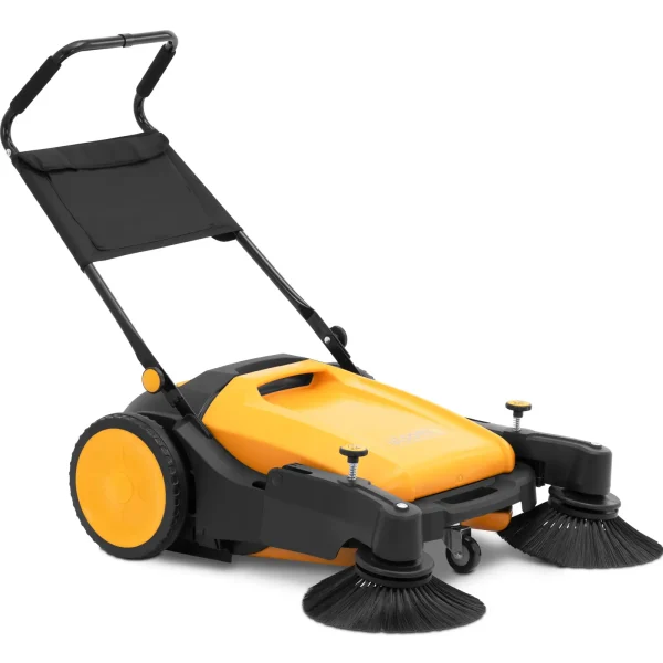 Zamiatarka ręczna magazynowa do piasku liści 2 szczotki 92 cm 40 l - obrazek 2