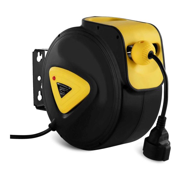Zwijacz automatyczny bęben naścienny kablowy z przedłużaczem gniazdo AC230V / 10A / 50Hz dł. 21.5m - obrazek 2