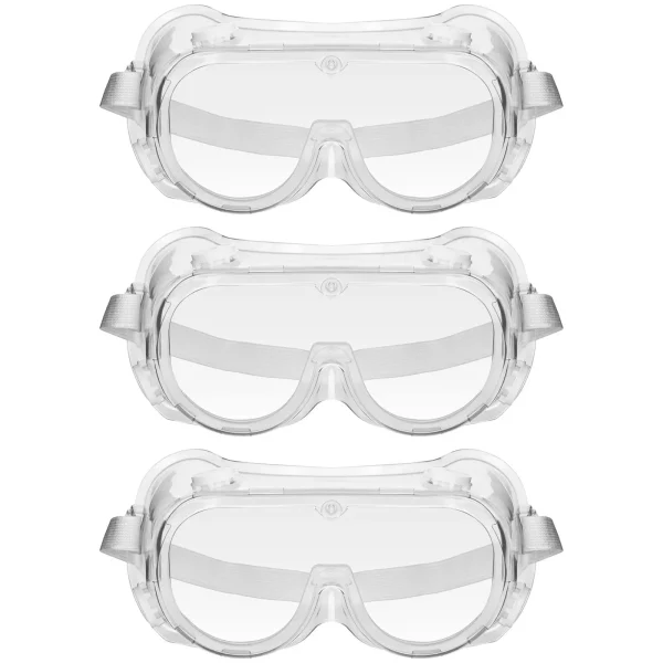 Gogle okulary ochronne BHP przeciwpyłowe - zestaw 3 szt. - obrazek 4