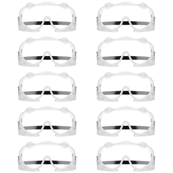 Gogle okulary ochronne BHP przeciwpyłowe - zestaw 10 szt. - obrazek 6