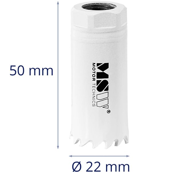 Otwornica bimetalowa wiertło do metalu drewna tworzyw sztucznych śr. 22 mm - obrazek 4