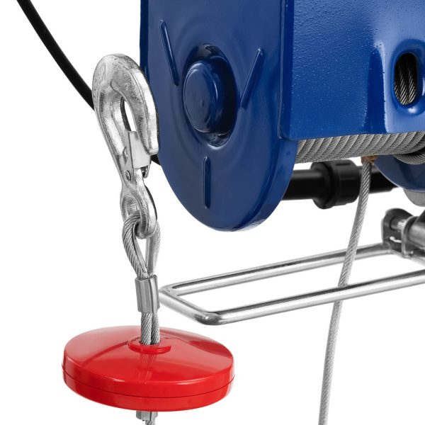 Wciągarka elektryczna z suwnicą linowa 1350 W 12 m 400 kg - obrazek 4