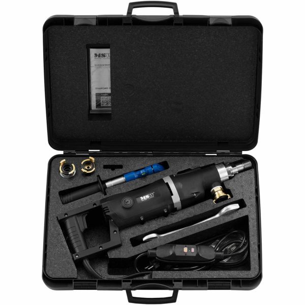 Wiertnica otwornica diamentowa do betonu 1300 obr./min 2200 W - zestaw - obrazek 4