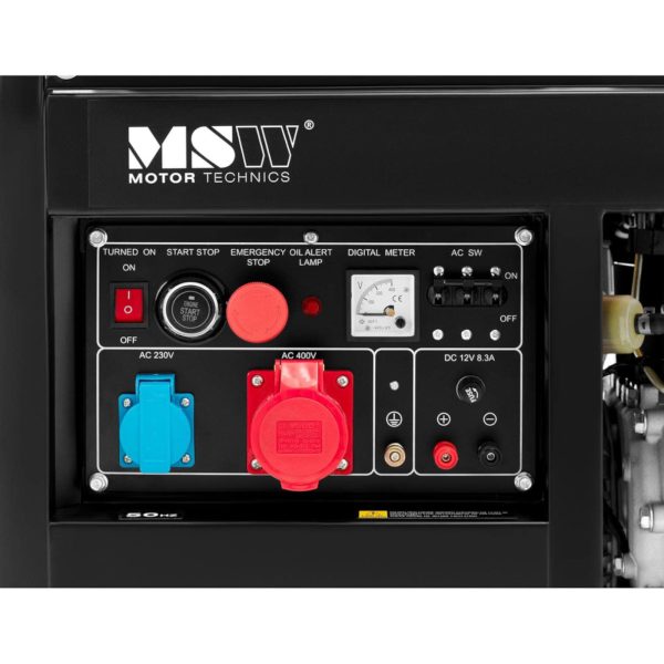 Agregat generator prądotwórczy diesel mobilny 240/400 V 8500 W 10 kVA 30 l - obrazek 3