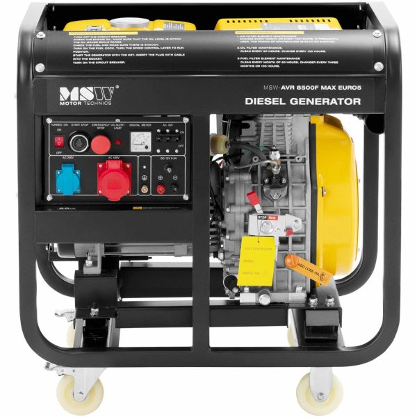 Agregat generator prądotwórczy diesel mobilny 240/400 V 8500 W 10 kVA 30 l - obrazek 8
