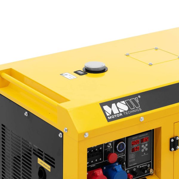 Agregat generator prądotwórczy diesel na kółkach 240/400 V 8500 W 10 kVA 30 l - obrazek 4