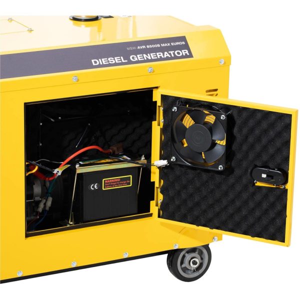 Agregat generator prądotwórczy diesel na kółkach 240/400 V 8500 W 10 kVA 30 l - obrazek 5