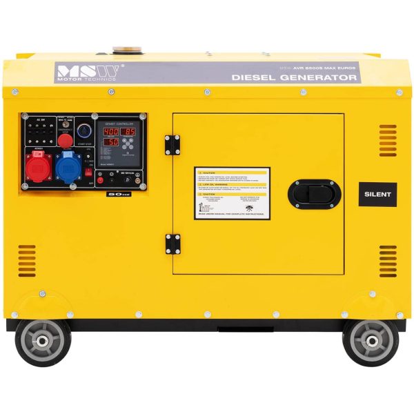 Agregat generator prądotwórczy diesel na kółkach 240/400 V 8500 W 10 kVA 30 l - obrazek 7