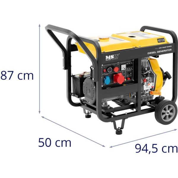 Agregat prądotwórczy generator prądu Diesel 12.5 l 230/400 V 7500 W AVR Euro 5 - obrazek 8