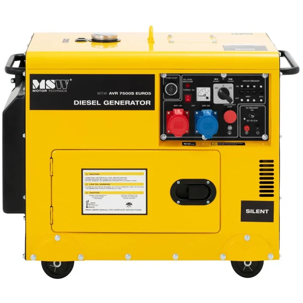 Agregat generator prądotwórczy diesel na kółkach 230/400 V 7500 W 8.75 kVA 16 l - obrazek 6