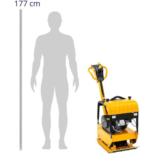 Zagęszczarka płytowa dwukierunkowa ubijak gruntu spalinowy 62 x 40 cm 4100 W 6.5 KM - obrazek 3