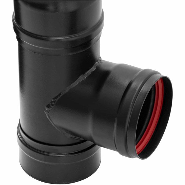 Zestaw rur kominowych do pieca na pellet ze stali węglowej śr. 80 mm - obrazek 4