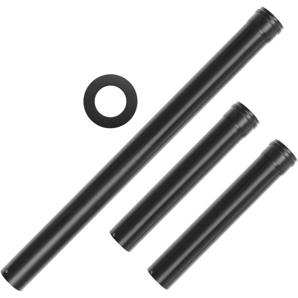 Zestaw rur kominowych do pieca na pellet ze stali węglowej śr. 80 mm - obrazek 5