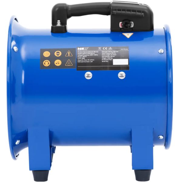 Wentylator dmuchawa przemysłowa budowlana z wężem 10 m 2700 m3/h śr. 280 mm - obrazek 5