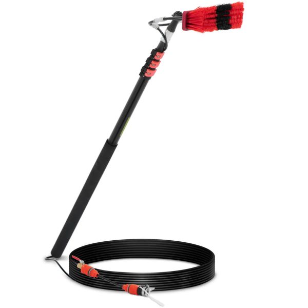 Szczotka teleskopowa z przyłączem wody do mycia okien paneli szer. 35 cm 125-360 cm - obrazek 2