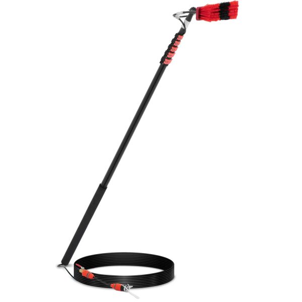 Szczotka teleskopowa z przyłączem wody do mycia okien paneli szer. 35 cm 185-900 cm - obrazek 2