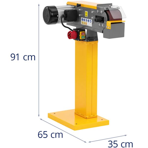 Szlifierka taśmowa pasowa do metalu stojąca 100 mm 400 V 1500 W - obrazek 7