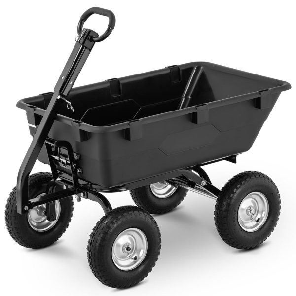 Wózek wywrotka ogrodowa transportowa uchylna do 550 kg poj. 150 l - obrazek 2