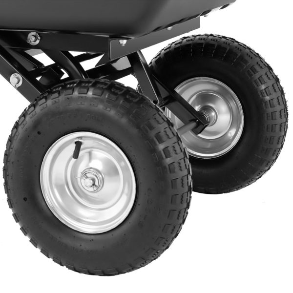 Wózek wywrotka ogrodowa transportowa uchylna do 550 kg poj. 150 l - obrazek 5