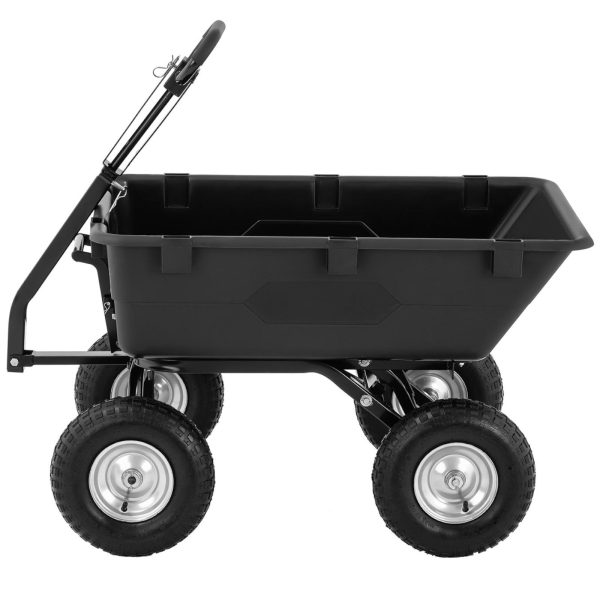 Wózek wywrotka ogrodowa transportowa uchylna do 550 kg poj. 150 l - obrazek 6