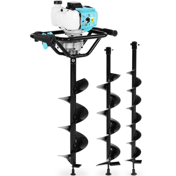 Świder spalinowy wiertnica glebowa 2.1 kW 1.2 l + 3 wiertła - obrazek 2
