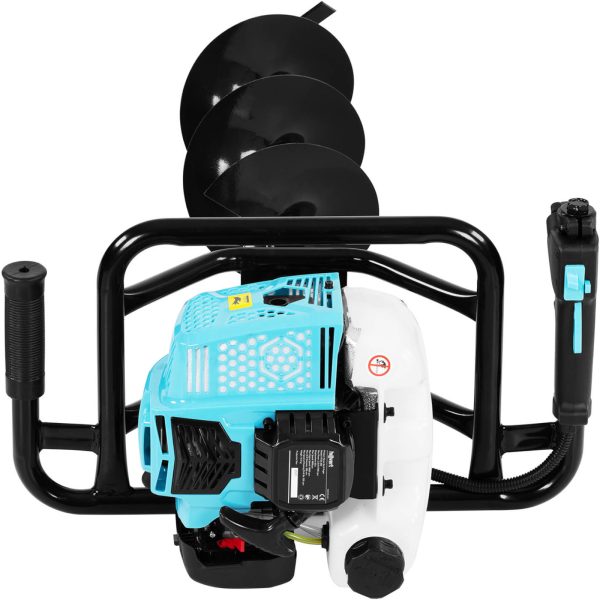 Świder spalinowy wiertnica glebowa 2.1 kW 1.2 l + 3 wiertła - obrazek 5
