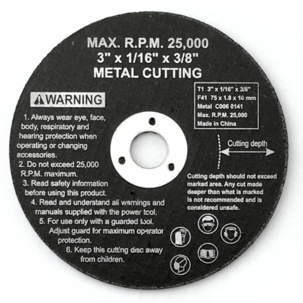 Tarcza do szlifierki pneumatycznej MSW 75mm 3'' METAL - obrazek 2