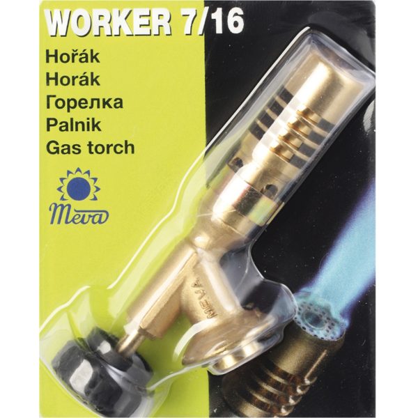 Palnik gazowy na kartusze PB z zaworem 7/16'' WORKER 1,8kW - obrazek 3