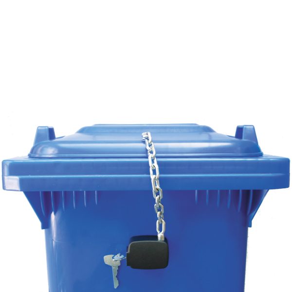 Zamek łańcuszkowy zamknięcie do kubła kontenera na śmieci 80L - 1100L - obrazek 4