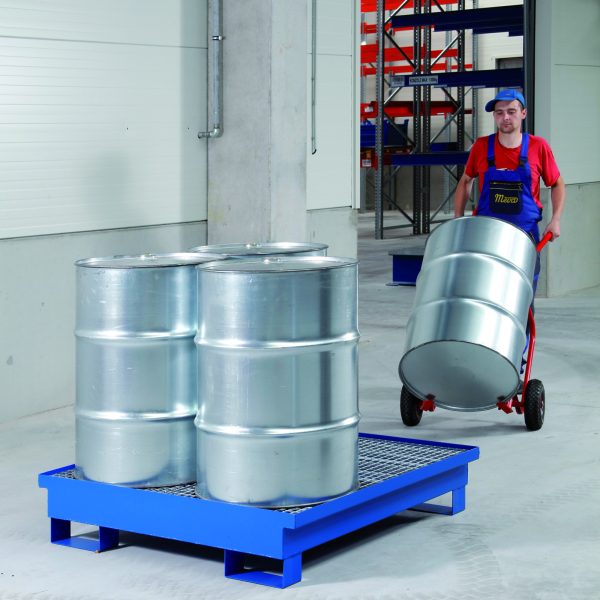Wanna wychwytowa metalowa na 4 beczki 200L 120x120cm - obrazek 4