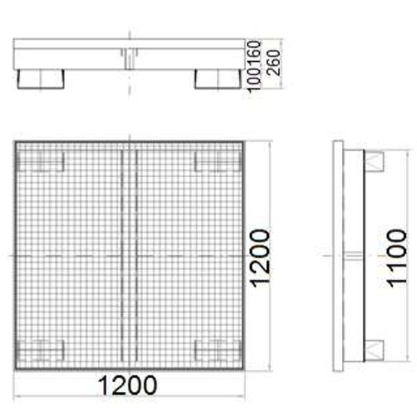 Wanna wychwytowa metalowa na 4 beczki 200L 120x120cm - obrazek 5