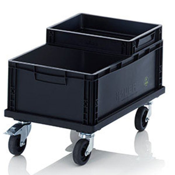 Wózek transportowy ESD do skrzynek pojemników EUR 60x40cm - obrazek 2