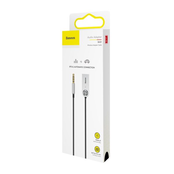 BA01 odbiornik dĹşwięku Bluetooth 5.0 kabel adapter audio AUX jack czarny - obrazek 5