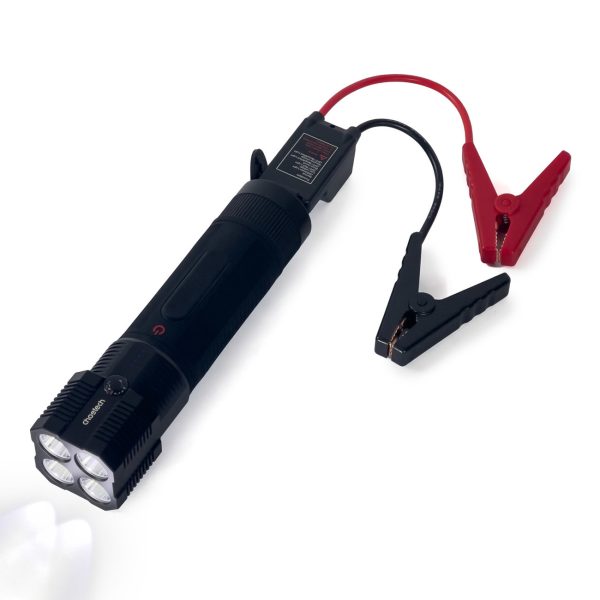3w1 Rozruch auta Jump Starter + powerbank 8000mAh + latarka LED - czarny - obrazek 2