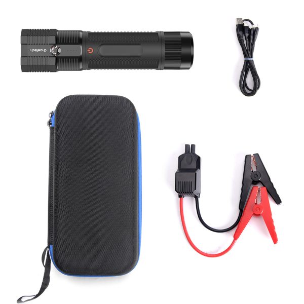 3w1 Rozruch auta Jump Starter + powerbank 8000mAh + latarka LED - czarny - obrazek 5