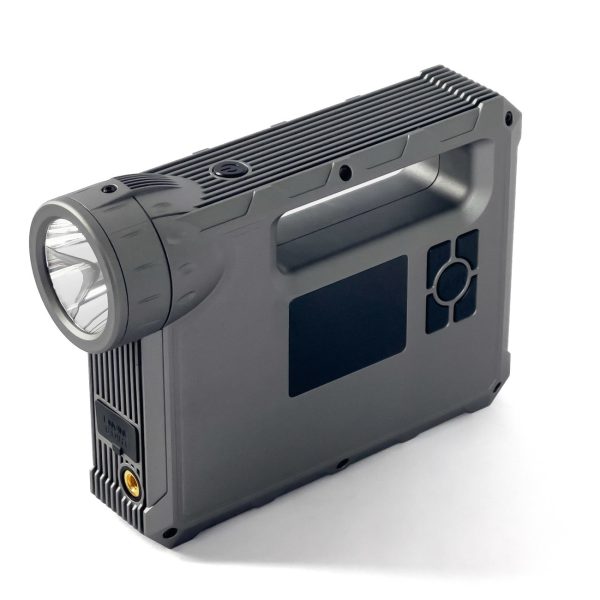 4w1 Rozruch auta Jump Starter + powerbank 8000mAh + kompresor + latarka LED - czarny - obrazek 2