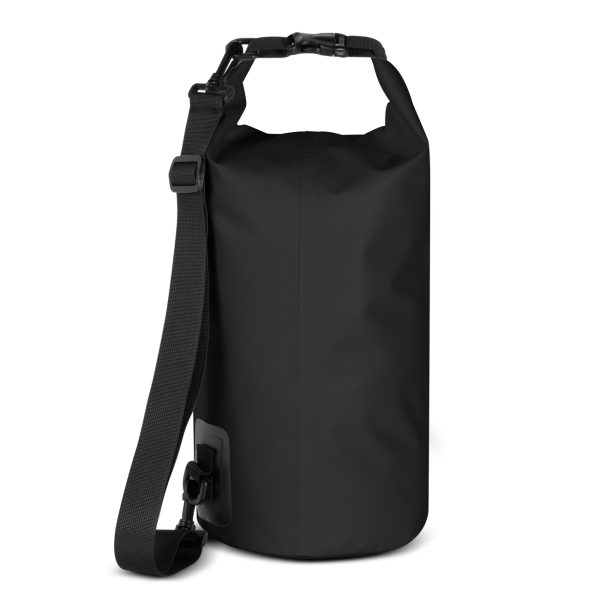 Worek plecak torba Outdoor PVC turystyczna wodoodporna 10L - czarny - obrazek 4