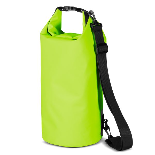 Worek plecak torba Outdoor PVC turystyczna wodoodporna 10L - jasnozielona - obrazek 2