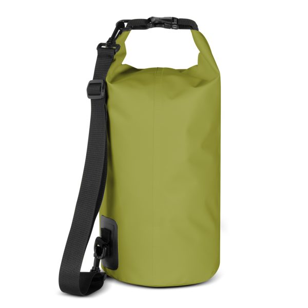 Worek plecak torba Outdoor PVC turystyczna wodoodporna 10L - zielona - obrazek 2
