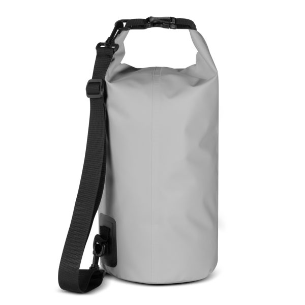 Worek plecak torba Outdoor PVC turystyczna wodoodporna 10L - szara - obrazek 4